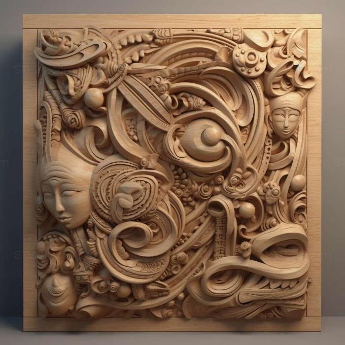 Patterns and decorations (stl Desmoxytes 2, PATTERN_158) 3D models for cnc